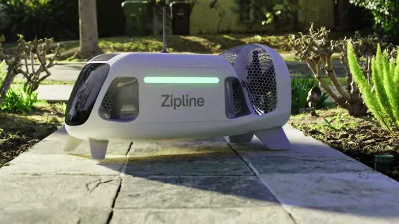drone Zipline consegna logistica sostenibile trasporto medico